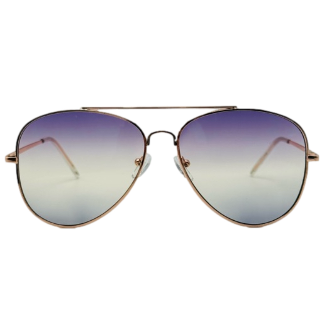 Purple Two Tone Aviator Sunglasses
