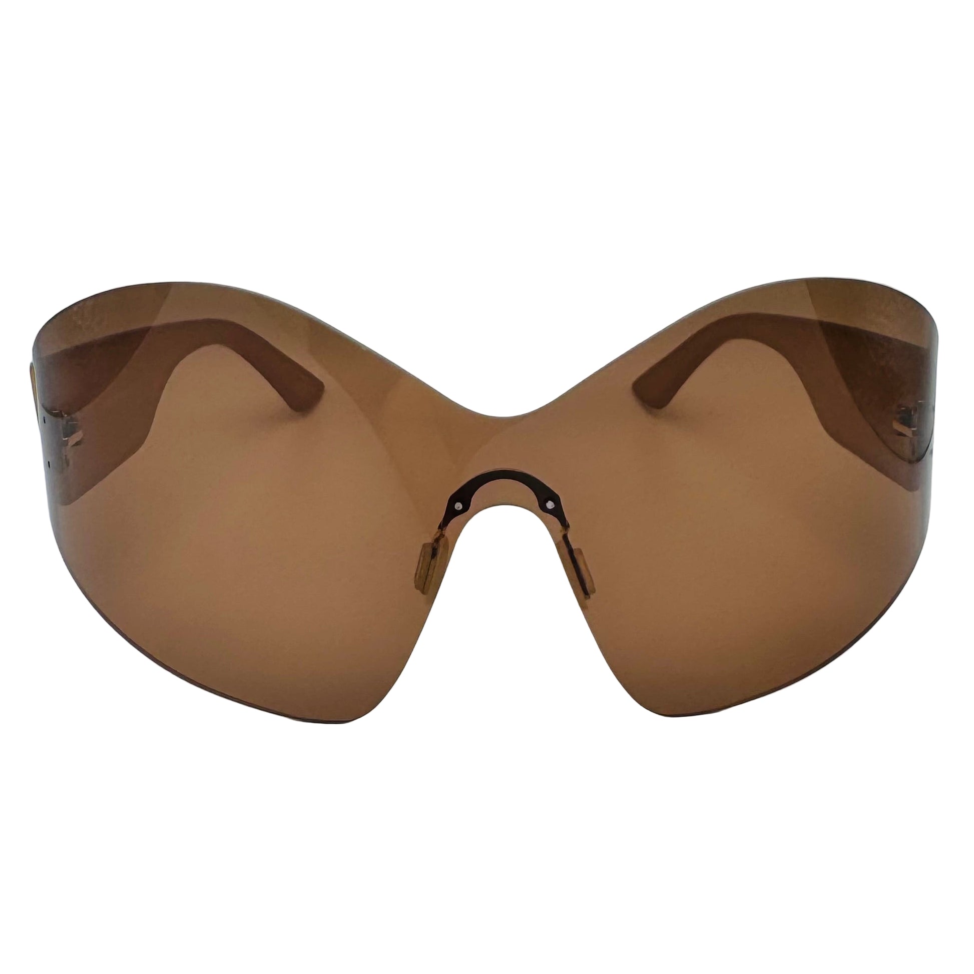 Brown sunglasses on a white background