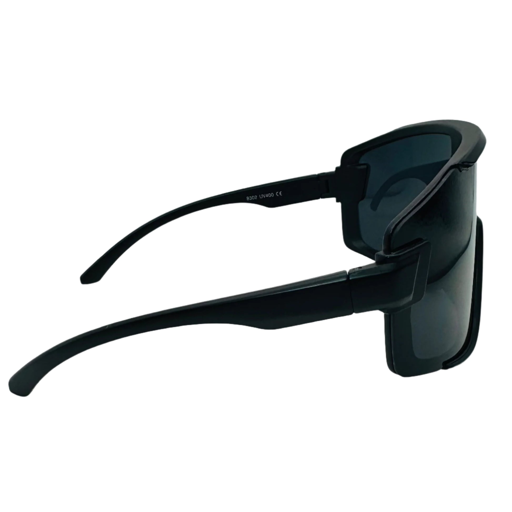 Black  Lens Sport Wrap Sunglasses