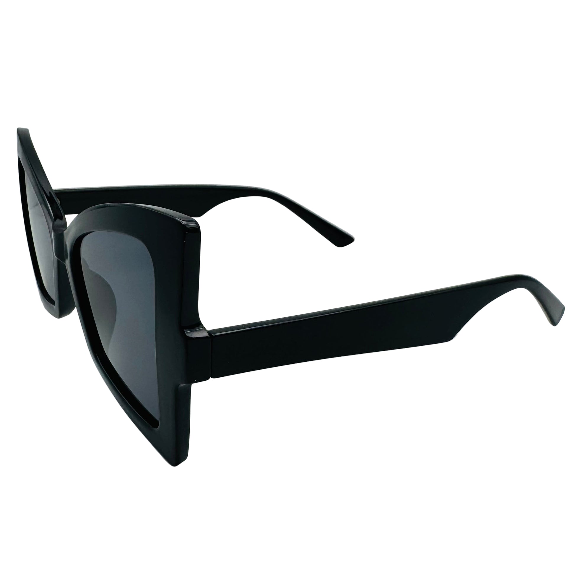 Black sunglasses on a white background