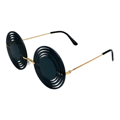 Black Round Novelty Sunglasses
