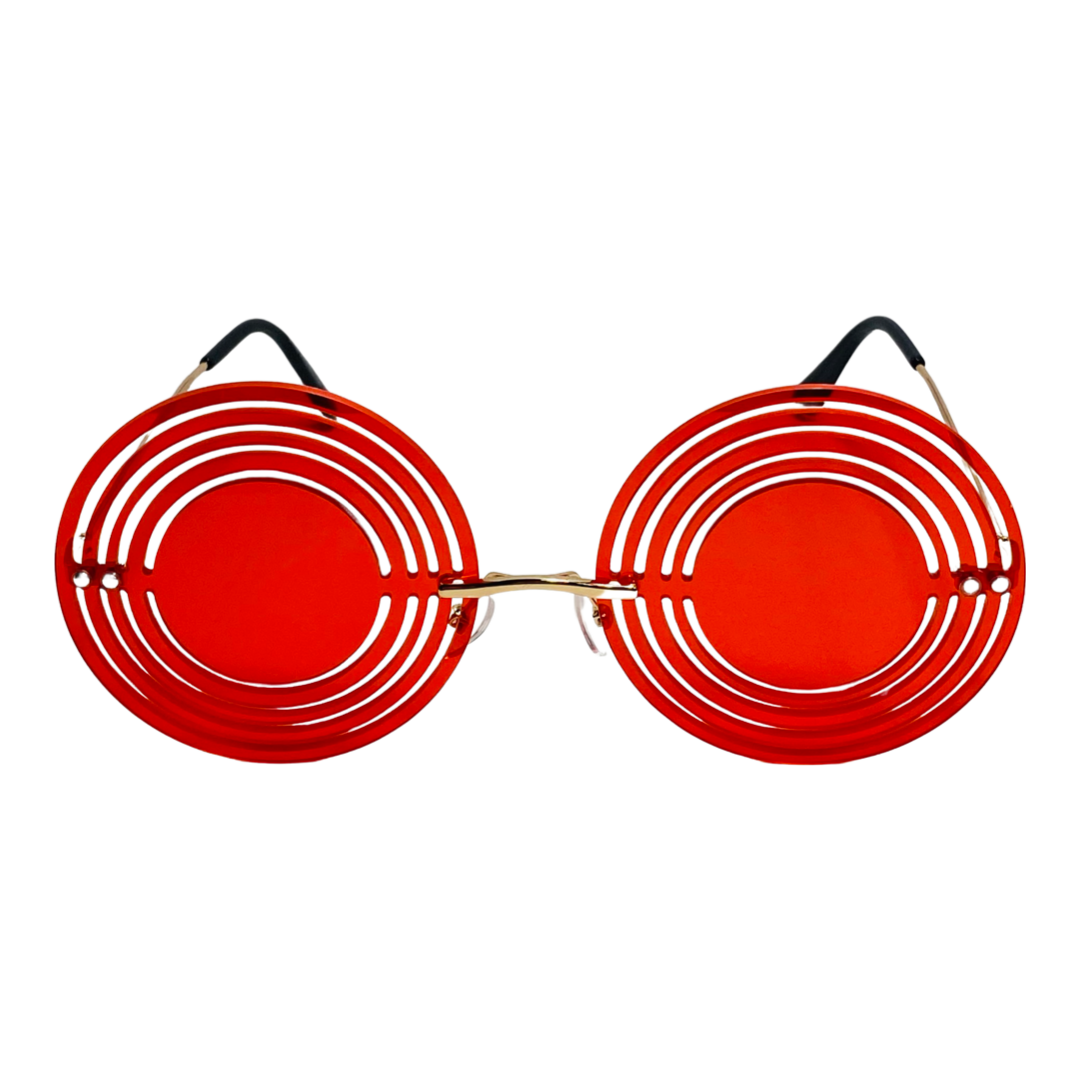 Red Round Novelty Sunglasses