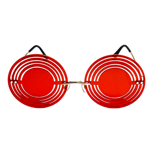 Red Round Novelty Sunglasses