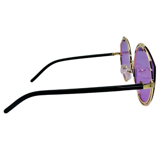 Hot Pink Rimless Luxe Circle Sunglasses