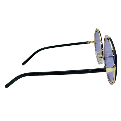 Purple Rimless Luxe Circle Sunglasses