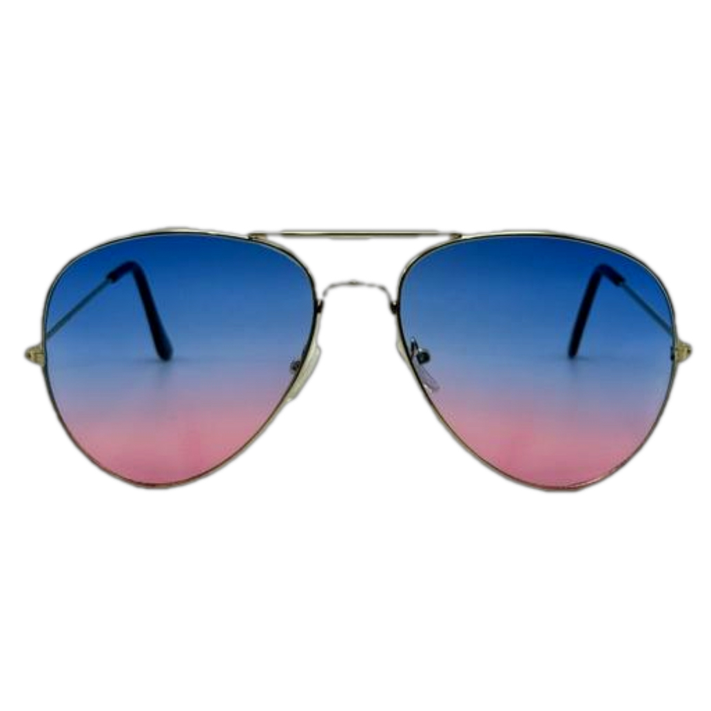 Purple/Pink Lens Aviator Sunglasses