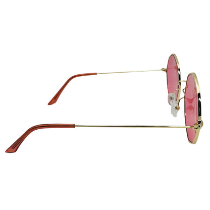 Pink Lens Octagon Sunglasses