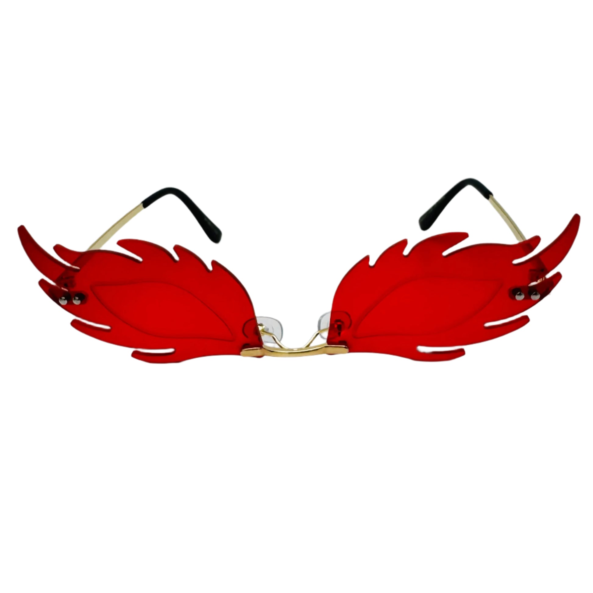 Red Rimless Lens Blaze Sunglasses