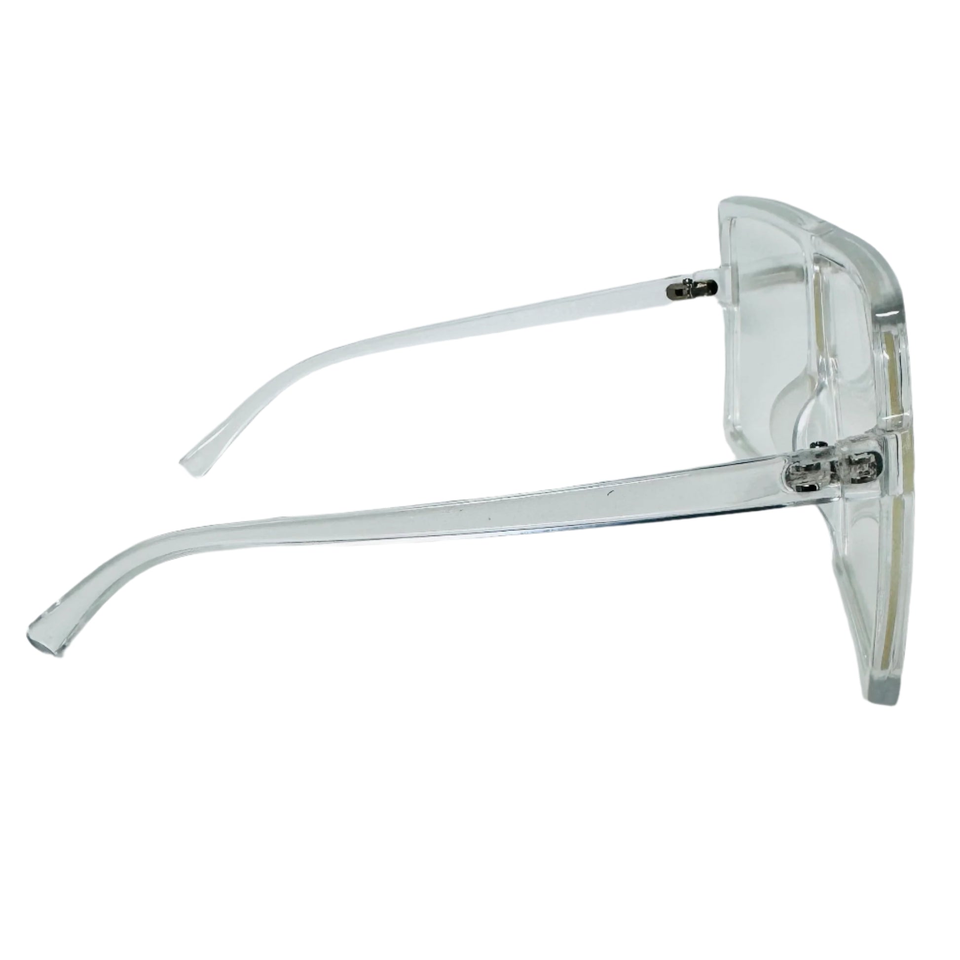 Clear Large Square Sunglasses with Transparent Frame