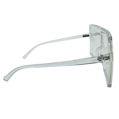 Clear Large Square Sunglasses with Transparent Frame