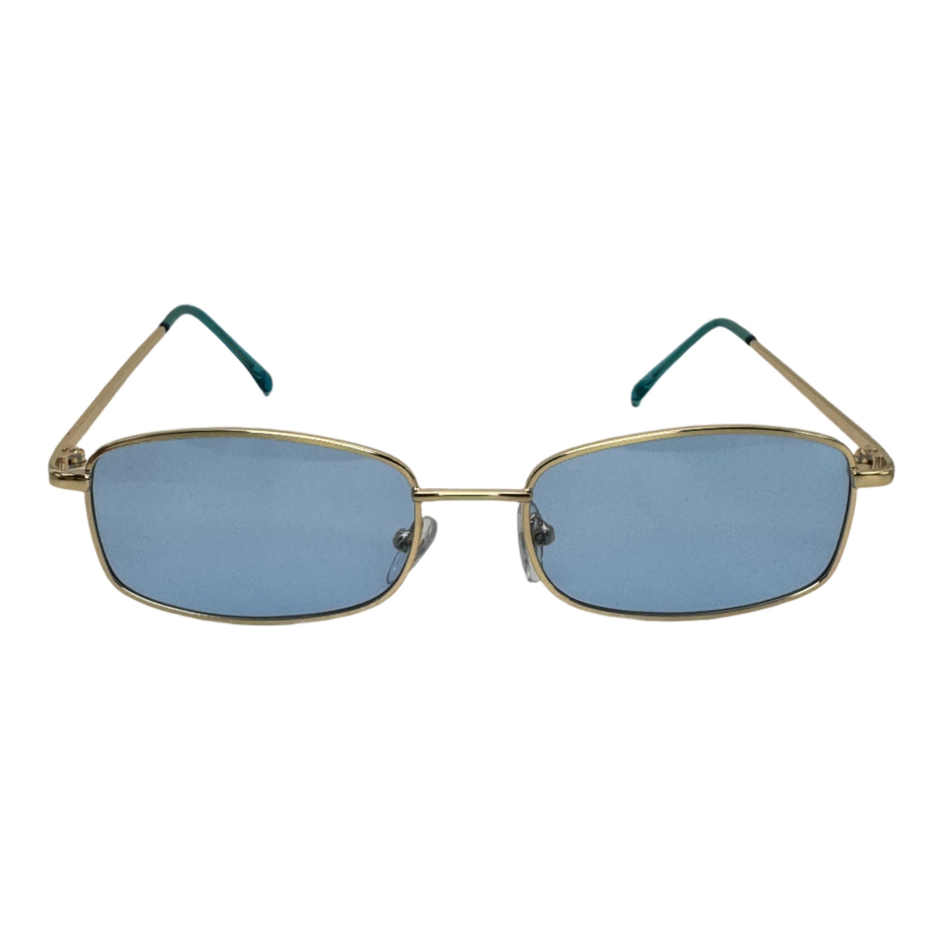 Blue Rectangle Lens Retro Sunglasses