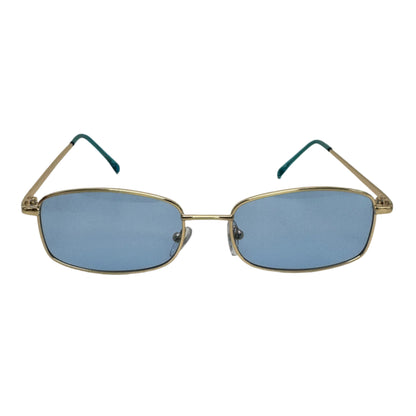 Blue Rectangle Lens Retro Sunglasses