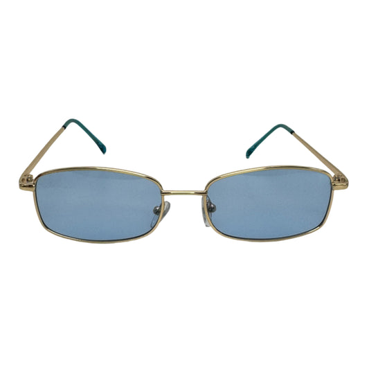 Blue Rectangle Lens Retro Sunglasses