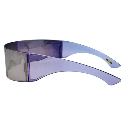 Purple visor on a light gray background