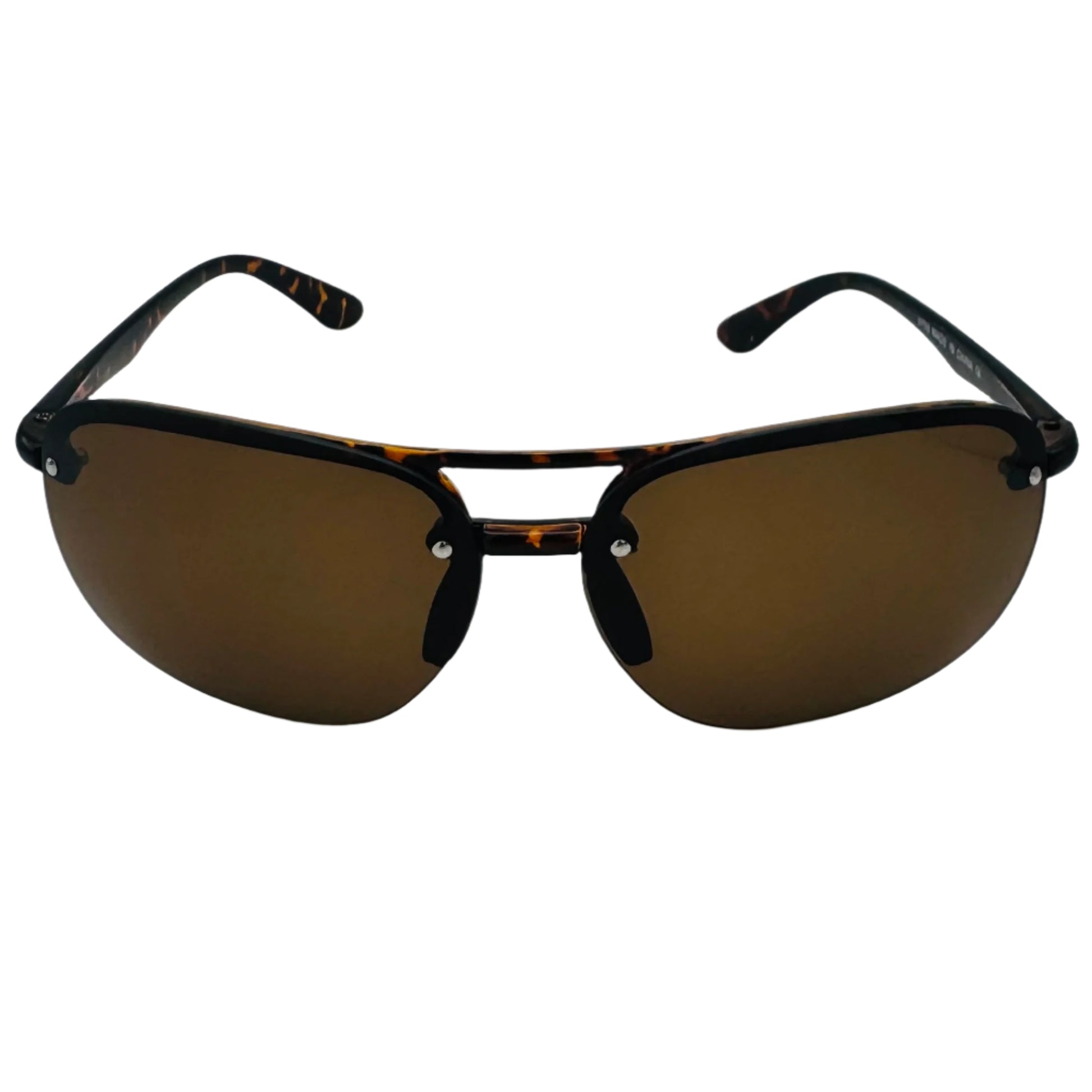 Tortoise/Brown Lens Semi-Wrap Sport Sunglasses