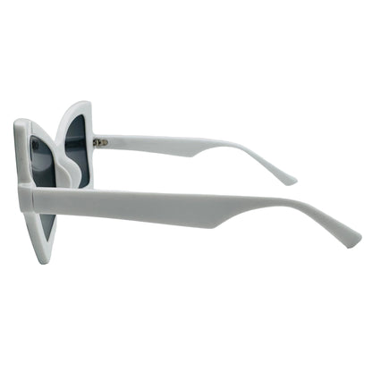 White sunglasses on a white background