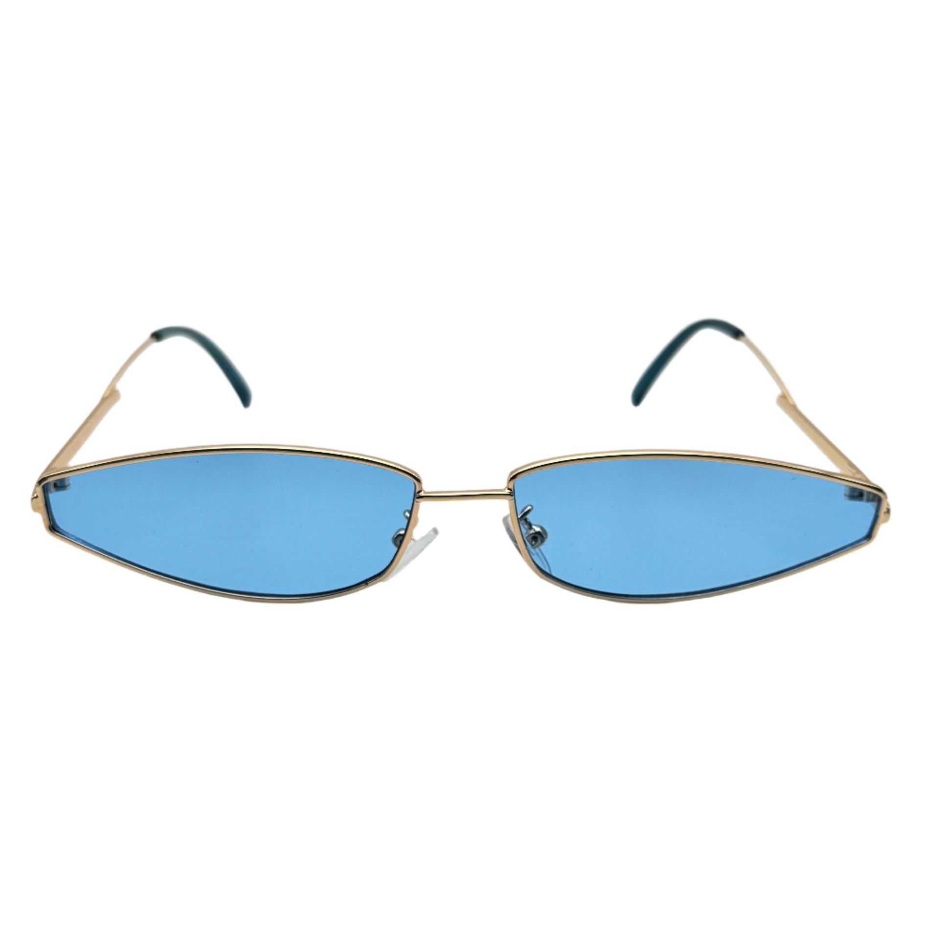 Slim Blue Cateye Sunglasses