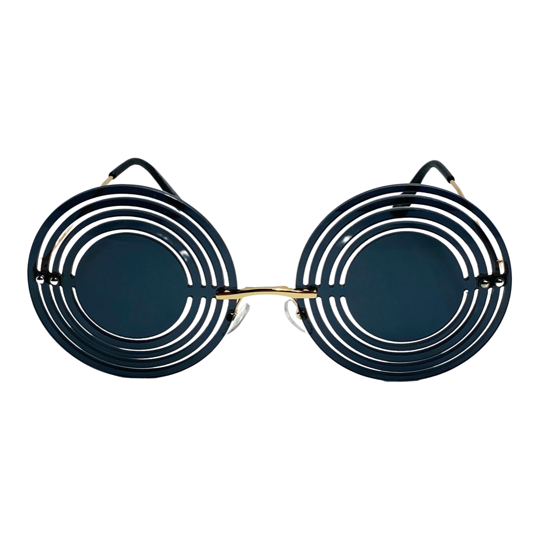 Black Round Novelty Sunglasses
