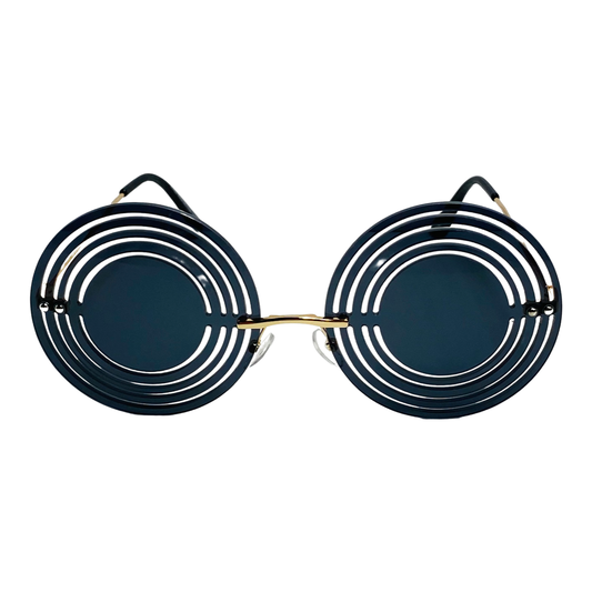Black Round Novelty Sunglasses