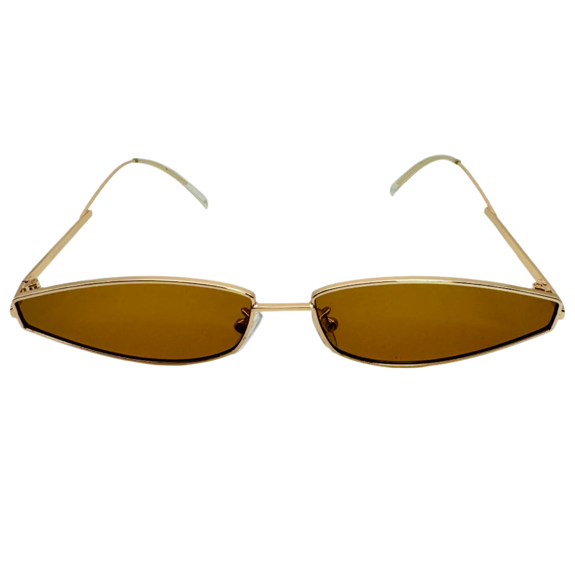 Brown Teardrop Retro Sunglasses
