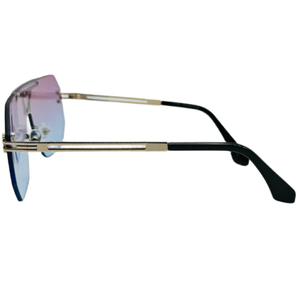 Pink/Purple Rimless Hexagon Sunglasses