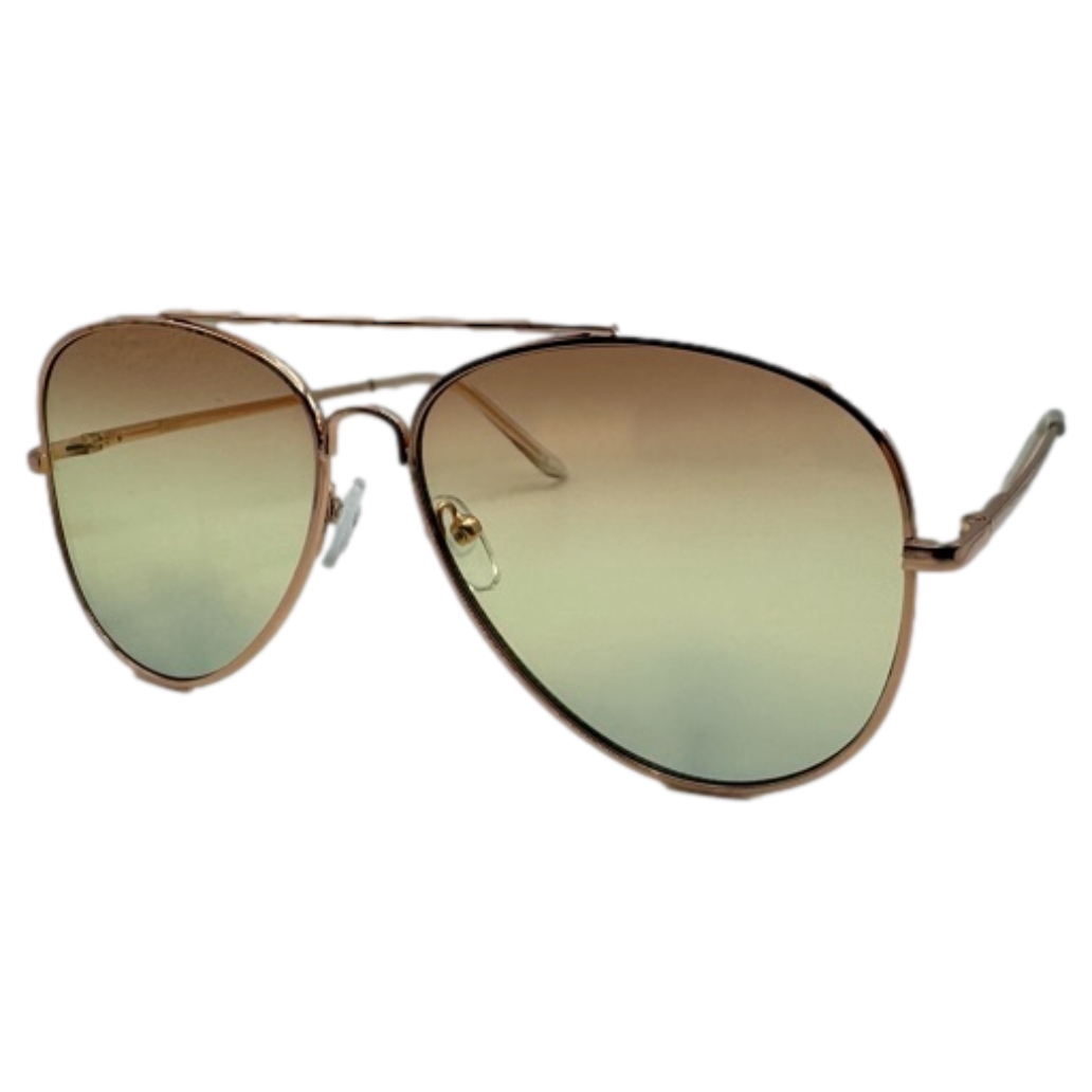 6001 | Two Tone Unisex Aviator Sunglasses