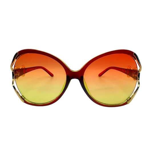 5001 | The Halo - Oversized Round Butterfly Sunglasses