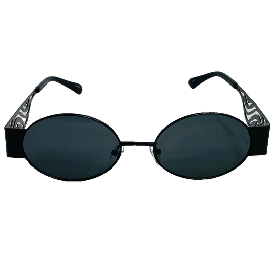 Black Oval Lens Sunglasses