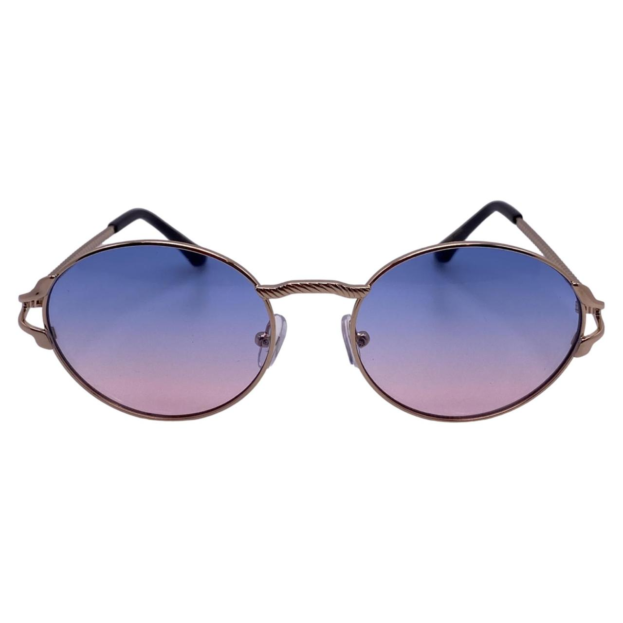 Purple/Pink Oval Lens Sunglasses