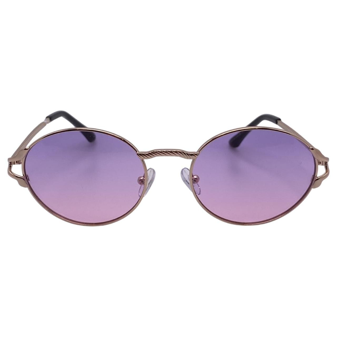 Pink Oval Lens Sunglasses