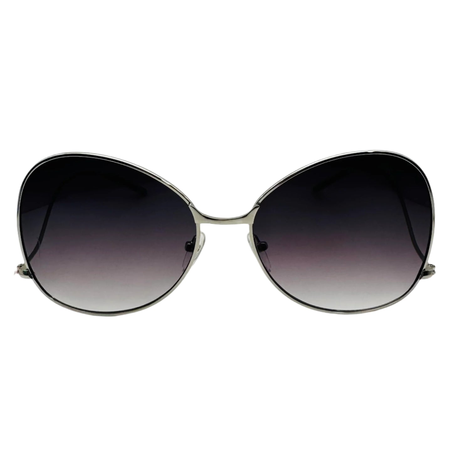 Silver/Black Butterfly Lens Sunglasses