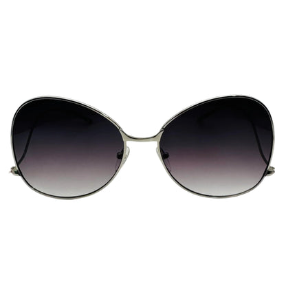 Silver/Black Butterfly Lens Sunglasses