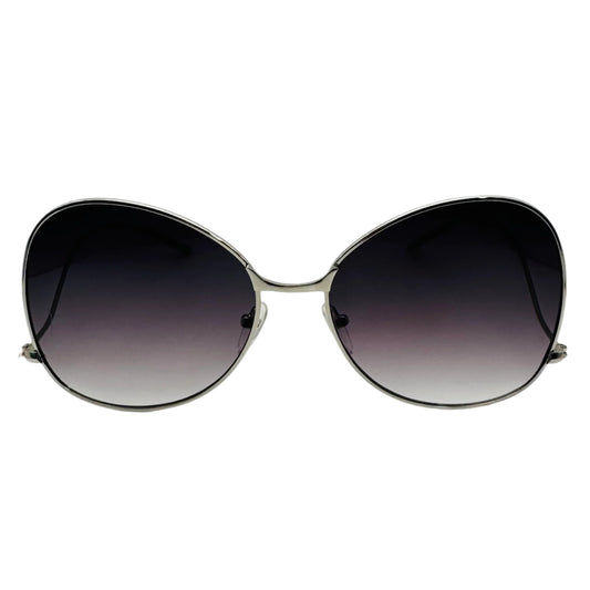 Silver/Black Butterfly Lens Sunglasses
