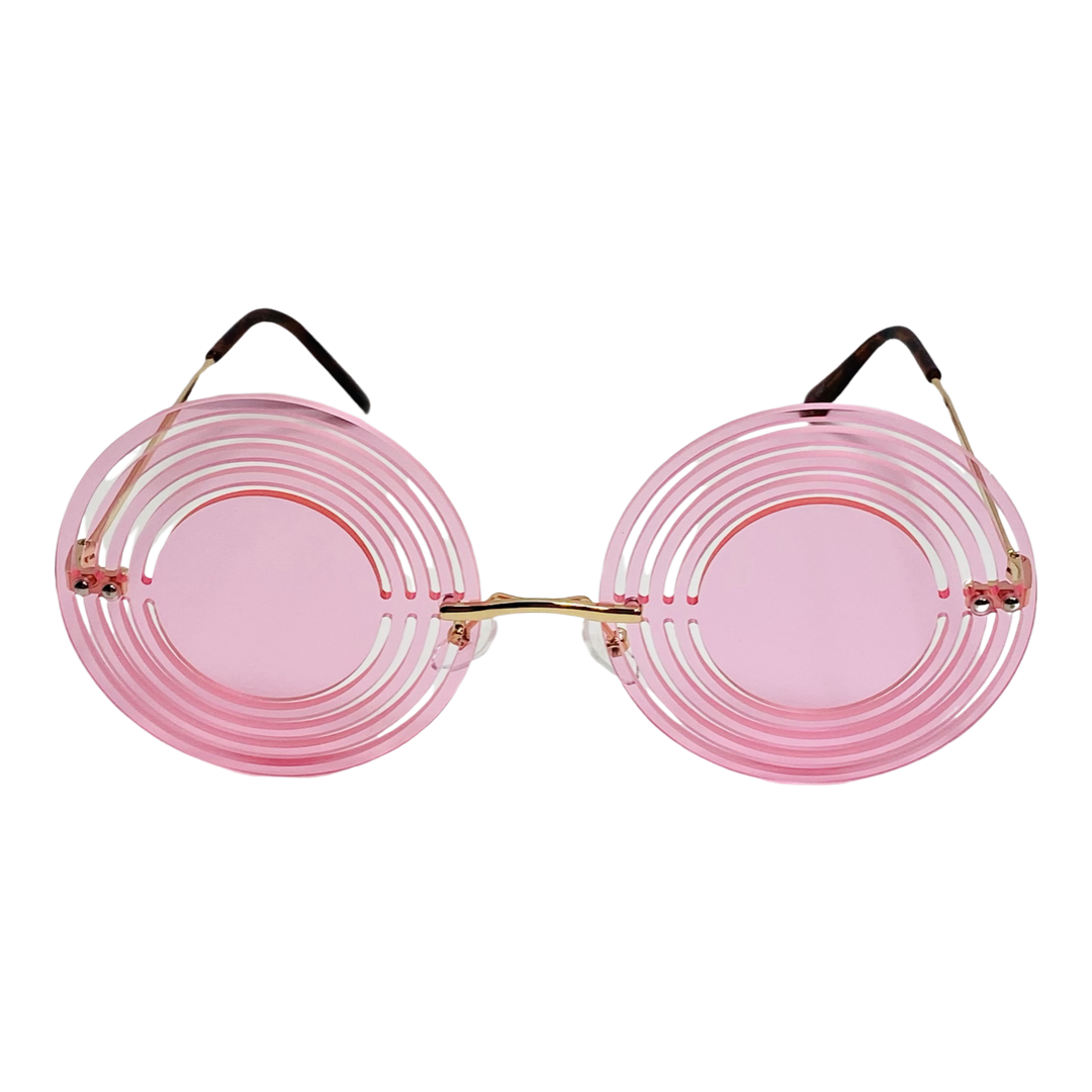 Pink Round Novelty Sunglasses