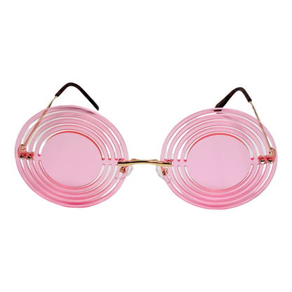Pink Round Novelty Sunglasses