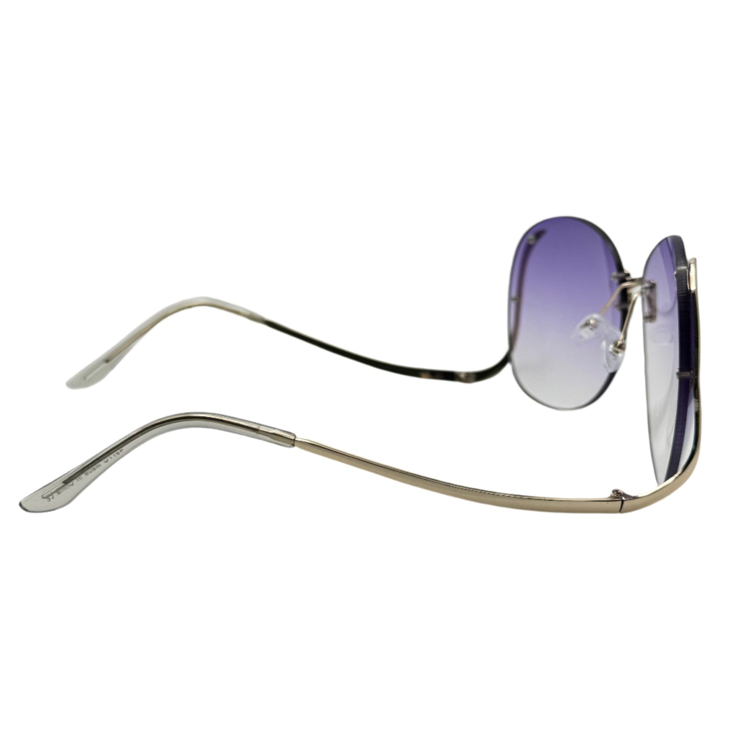 Purple RImless Butterfly Lens Sunglasses