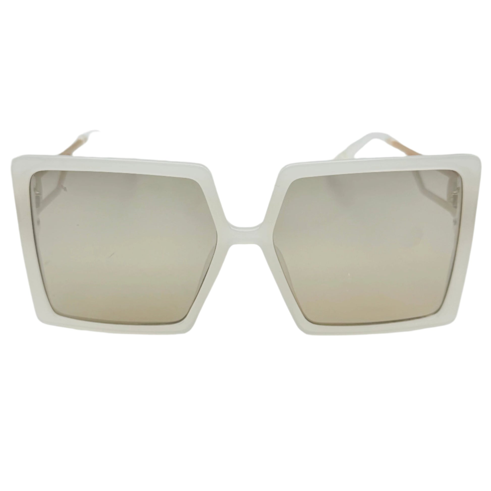 White Large Square Sunglasses