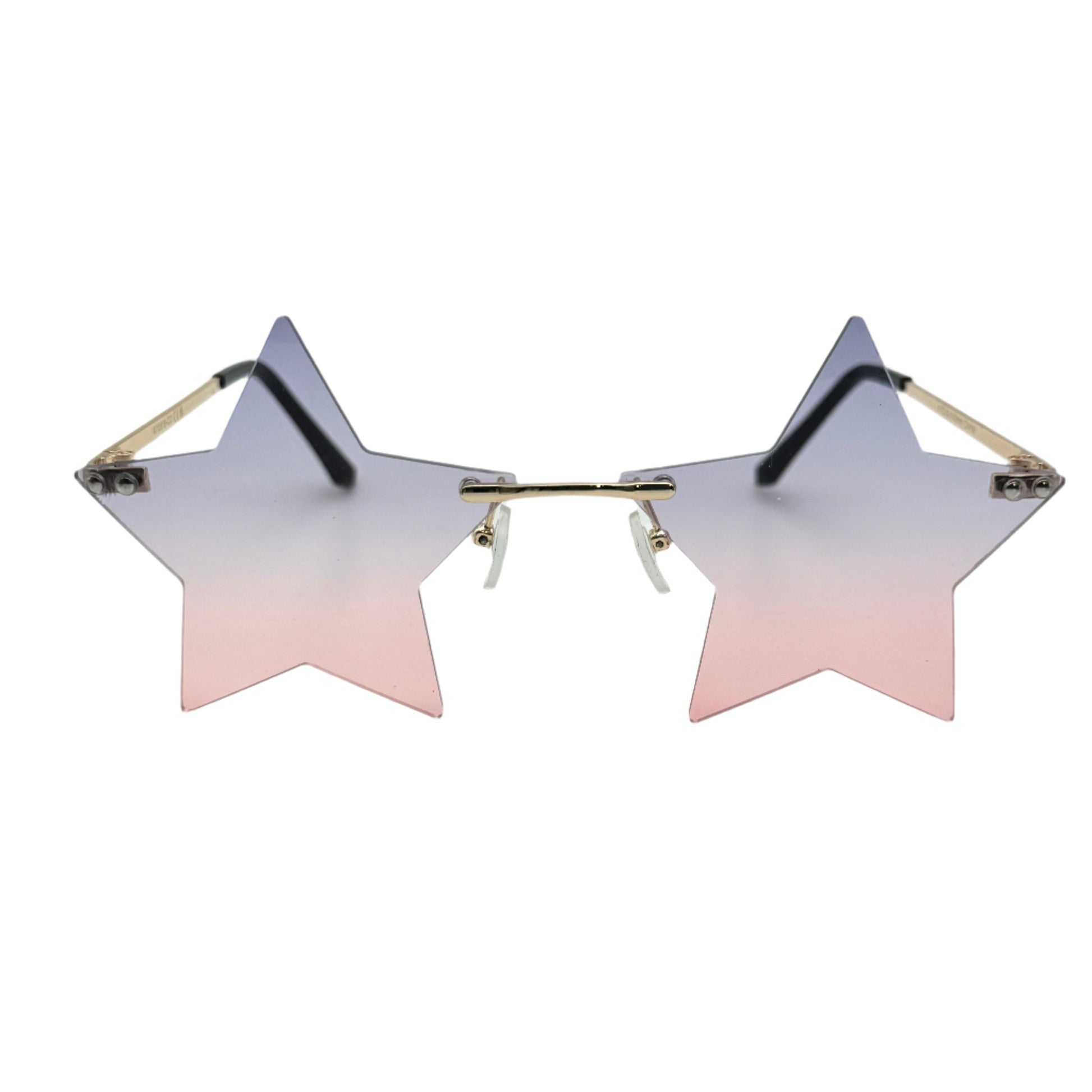 Purple/Pink Rimless Start Sunglasses