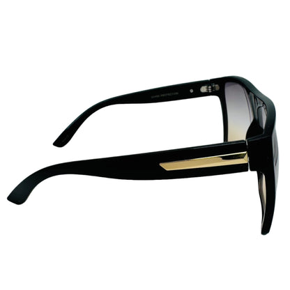 Tan Two Tone Large Square Sunglasses