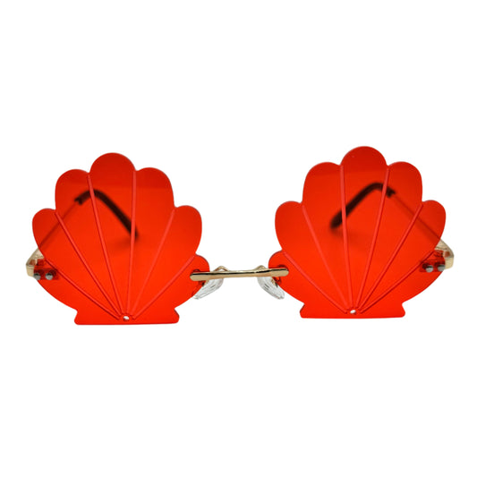 Red Seashell Novelty Sunglasses
