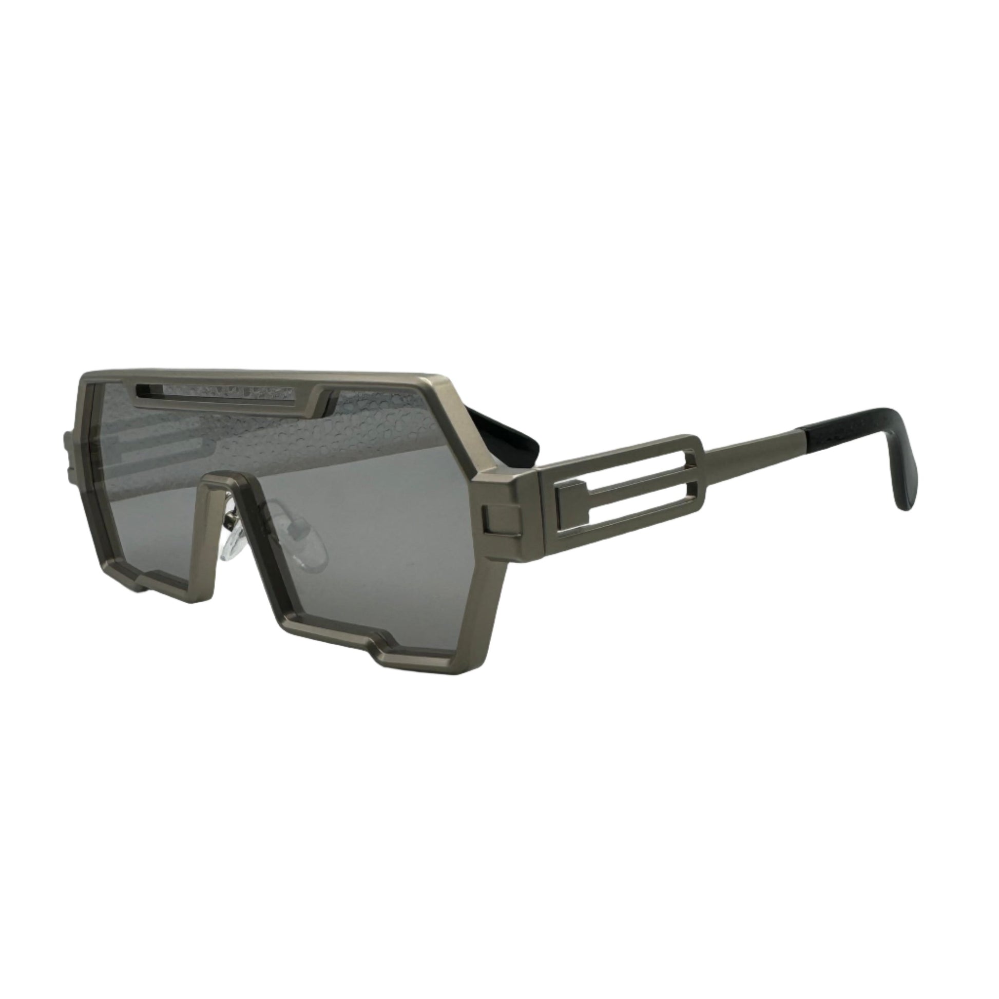 Silver Mirror Lens Flat Top Sunglasses