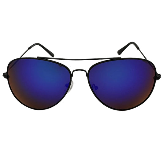 Blue Mirrored Aviator Sunglasses