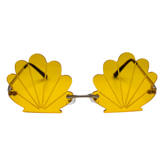 Yellow Seashell Novelty Sunglasses