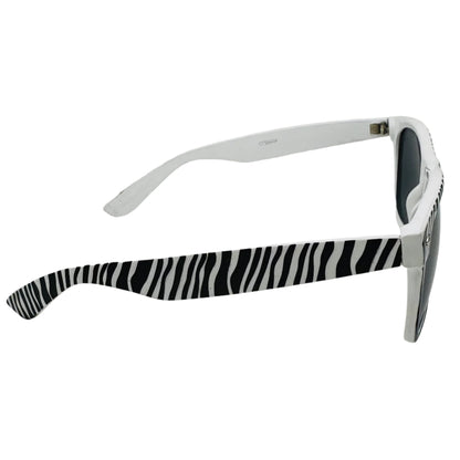 White Zebra Stripe California Classic Sunglasses