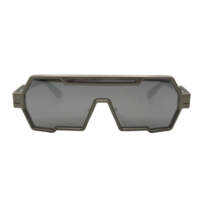 Silver Mirror Lens Flat Top Sunglasses