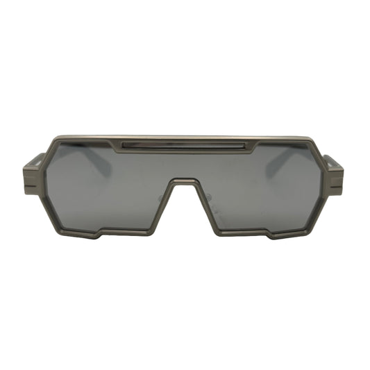 Silver Mirror Lens Flat Top Sunglasses