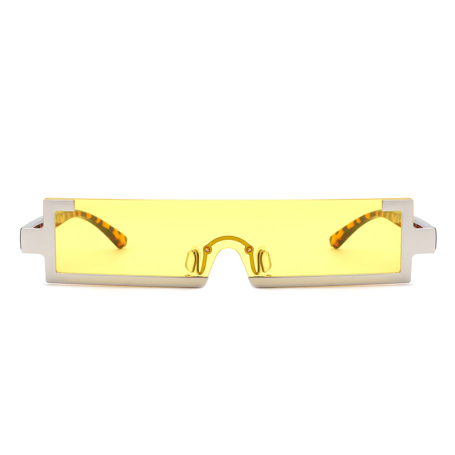 Yellow Rectangle Slim Sunglasses