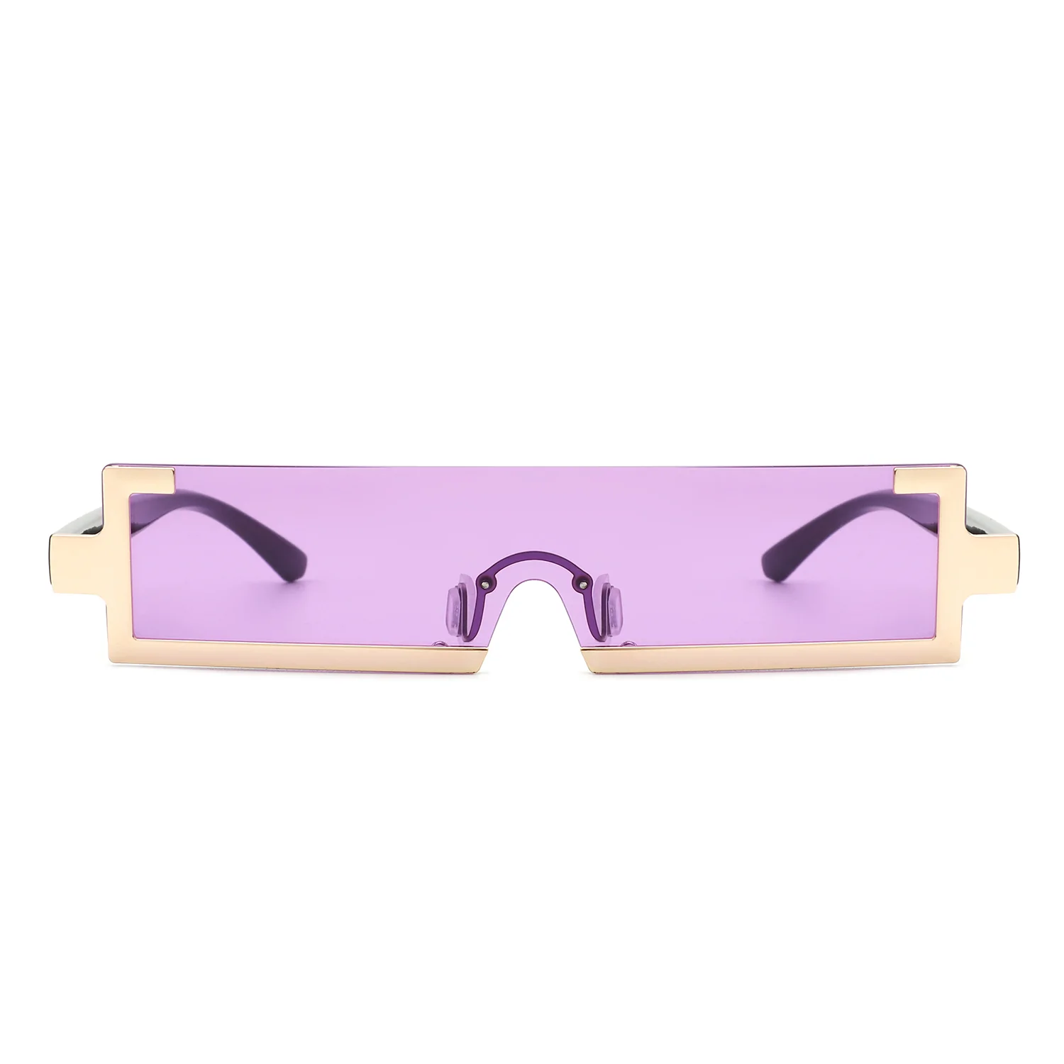 Purple Slim Rectangle Sunglasses