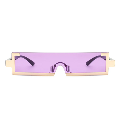 Purple Slim Rectangle Sunglasses