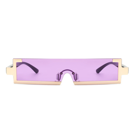 Purple Slim Rectangle Sunglasses